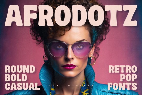 Afrodotz: A Bold Retro Display Font for Digital Branding