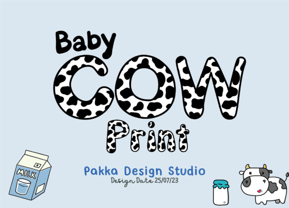 Baby Cow Print Font: Playful Branding That Feels Intentional