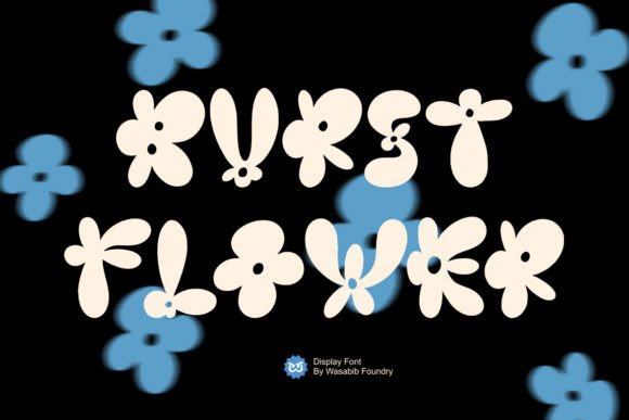 Burst Flower: A Vibrant Display Typeface for Editorial Charm