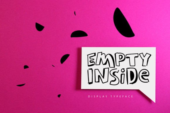 Empty Inside: A Playful Display Font for Handmade Labels & Printables