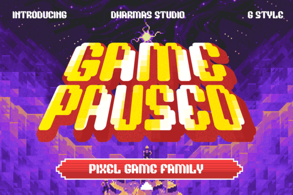 Game Paused Font: A Retro Display Typeface for Bold Digital Headlines