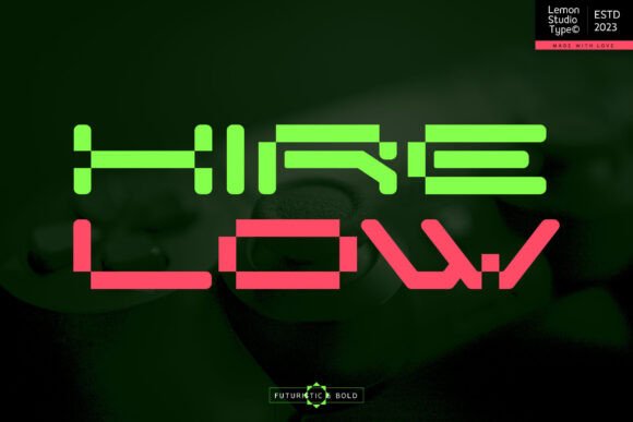 Hire Low: A Futuristic Display Font That Elevates Digital Branding