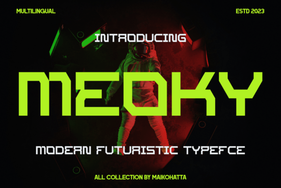 Moeky: A Futuristic Display Typeface for Digital Design