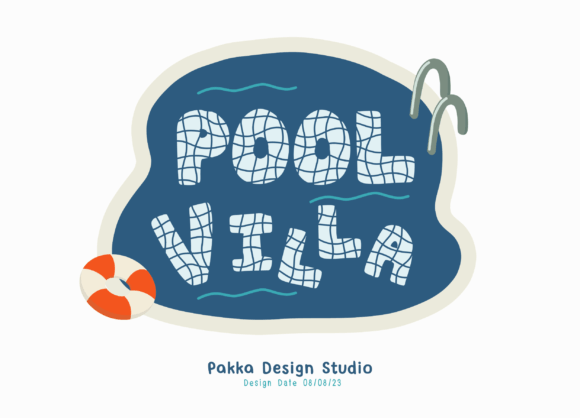 Pool Villa: A Playful Display Font for Handmade Labels & Printables