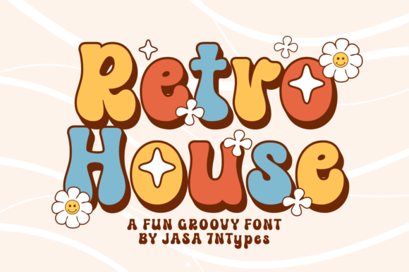 Retro House Font: A Bold Display Typeface for Small Business Branding